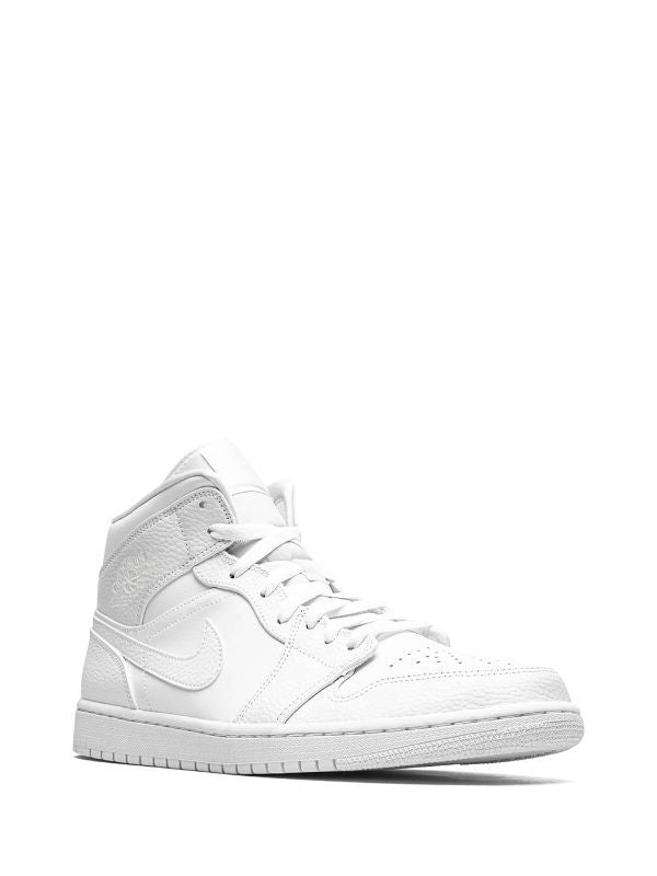 Nike Air Jordan 1 Mid Triple White (Unisex)